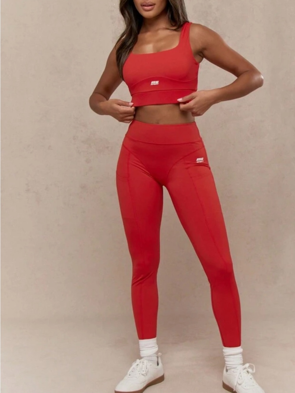 Missguided Red Sports Performance set